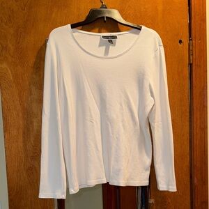 Karen Scott White Long Sleeve Tee